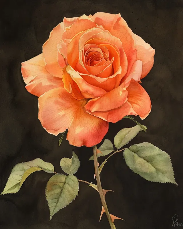 Watercolor Beautiful Flowers