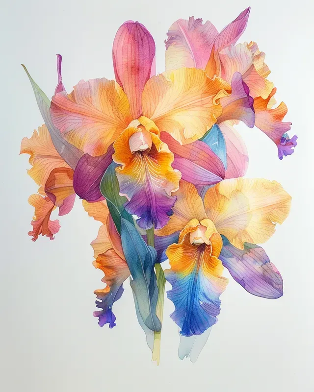 Watercolor Beautiful Flowers