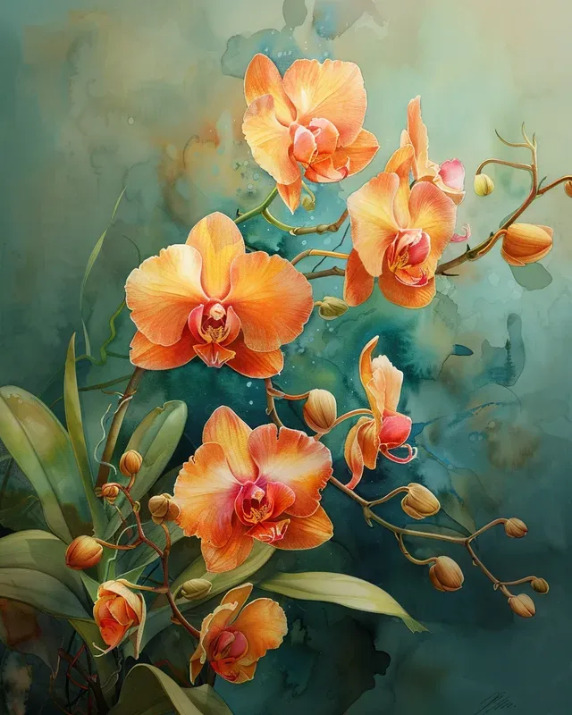 Watercolor Beautiful Flowers