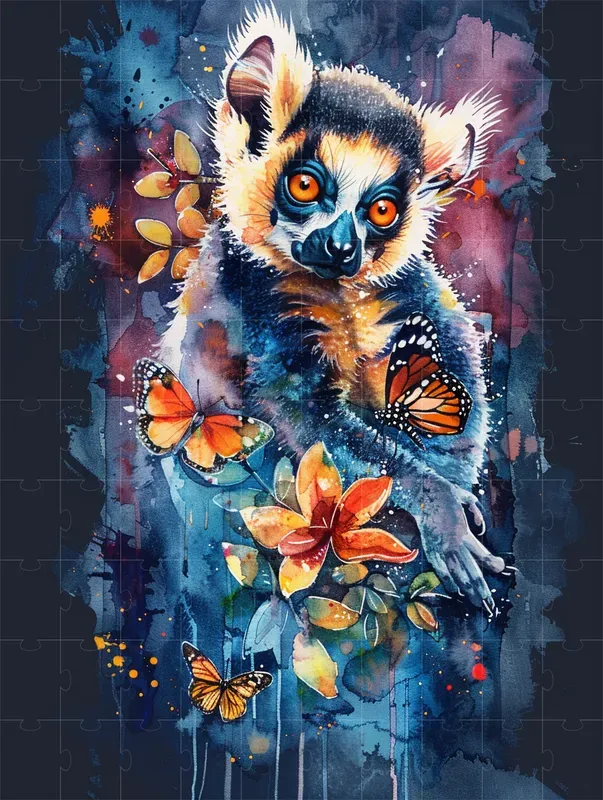 Watercolor Animals And Butterflies