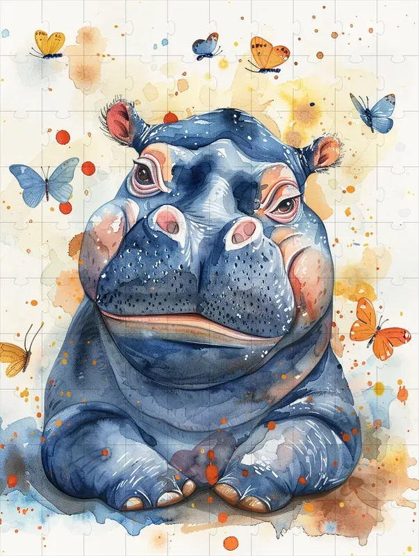 Watercolor Animals And Butterflies