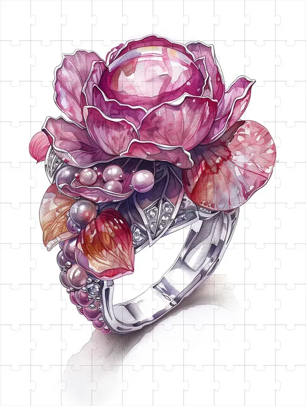 Fashion Pink Objects And Pearls
