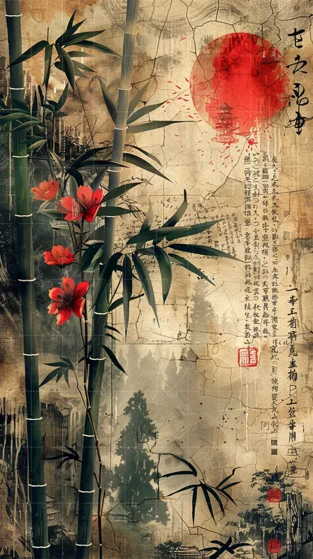 Japanese Posters Mixed Collages