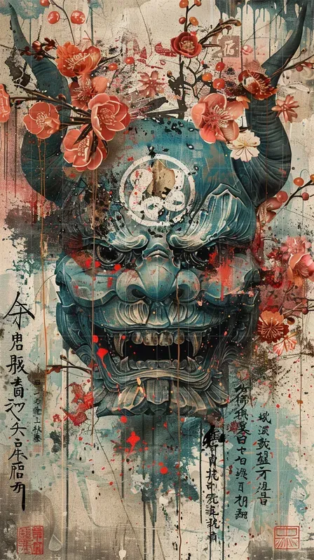 Japanese Posters Mixed Collages