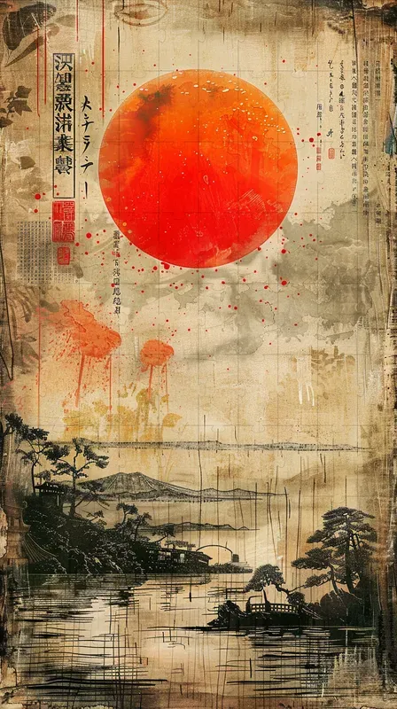 Japanese Posters Mixed Collages