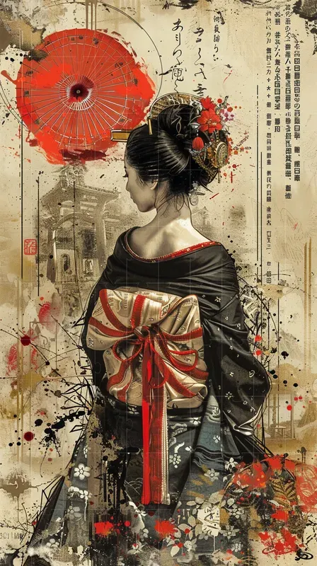 Japanese Posters Mixed Collages
