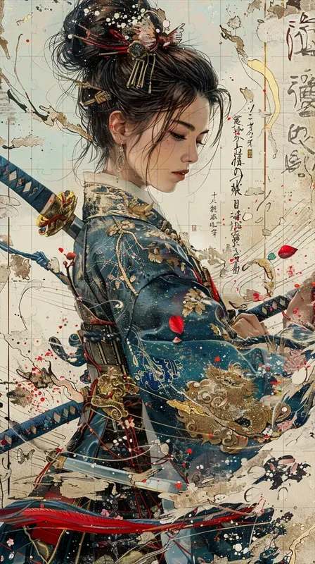 Japanese Posters Mixed Collages
