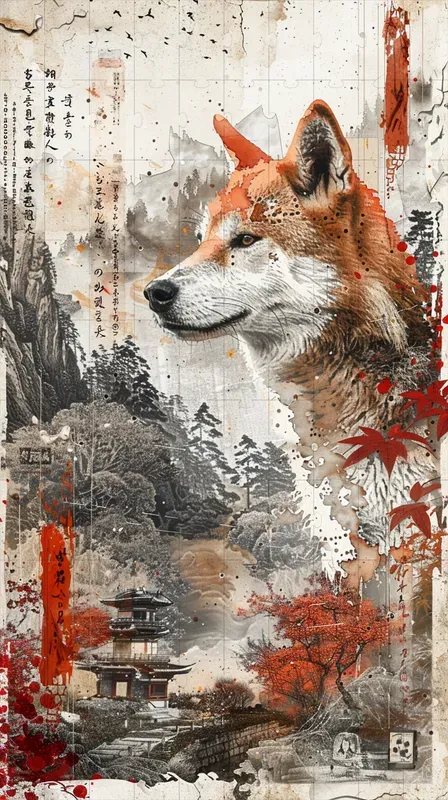 Japanese Posters Mixed Collages