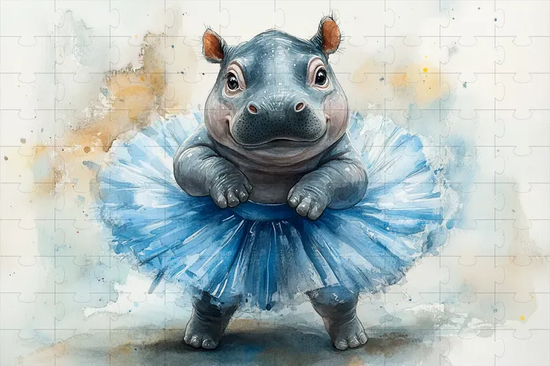 Baby Animal Ballerina Watercolors