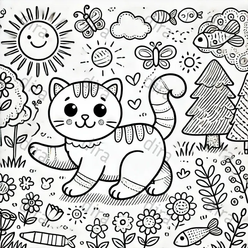 Cat Coloring Pages