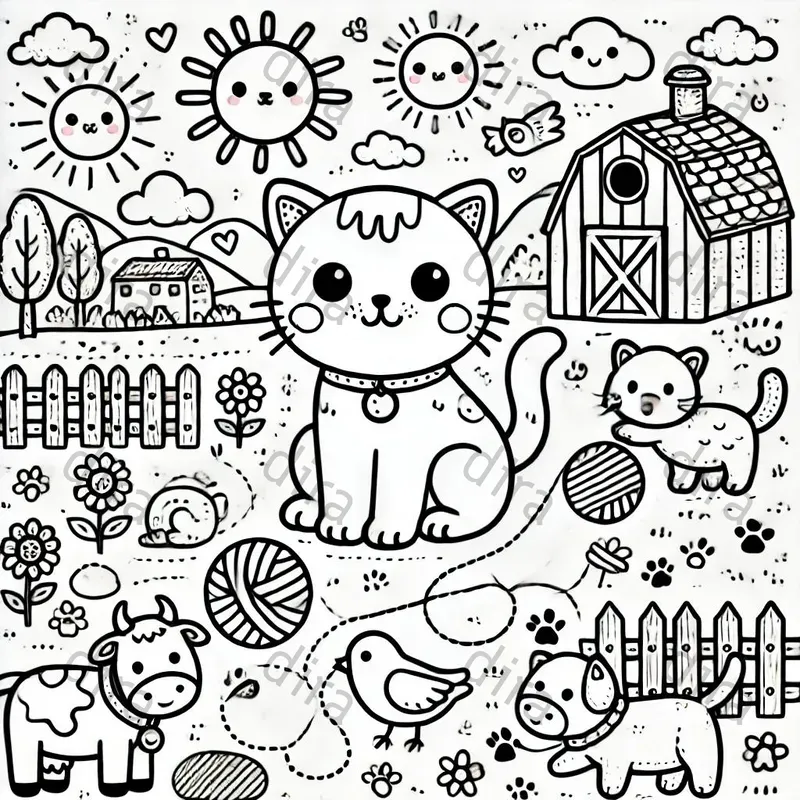 Cat Coloring Pages