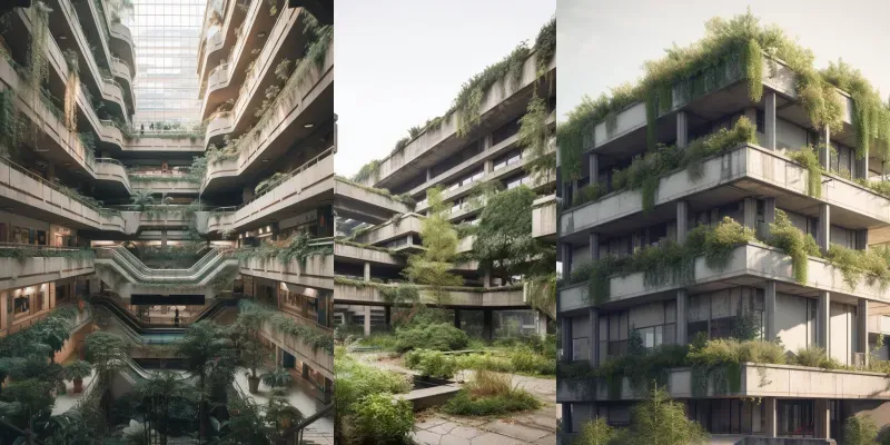 Eco Brutalist Architectures generated by undefined