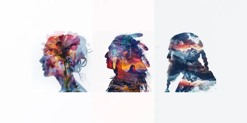 Double Exposure Portraits generated by undefined
