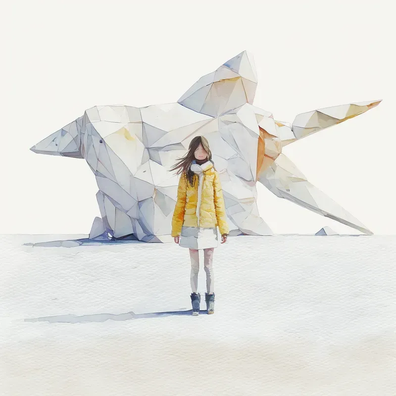 Watercolour Polygon Designs