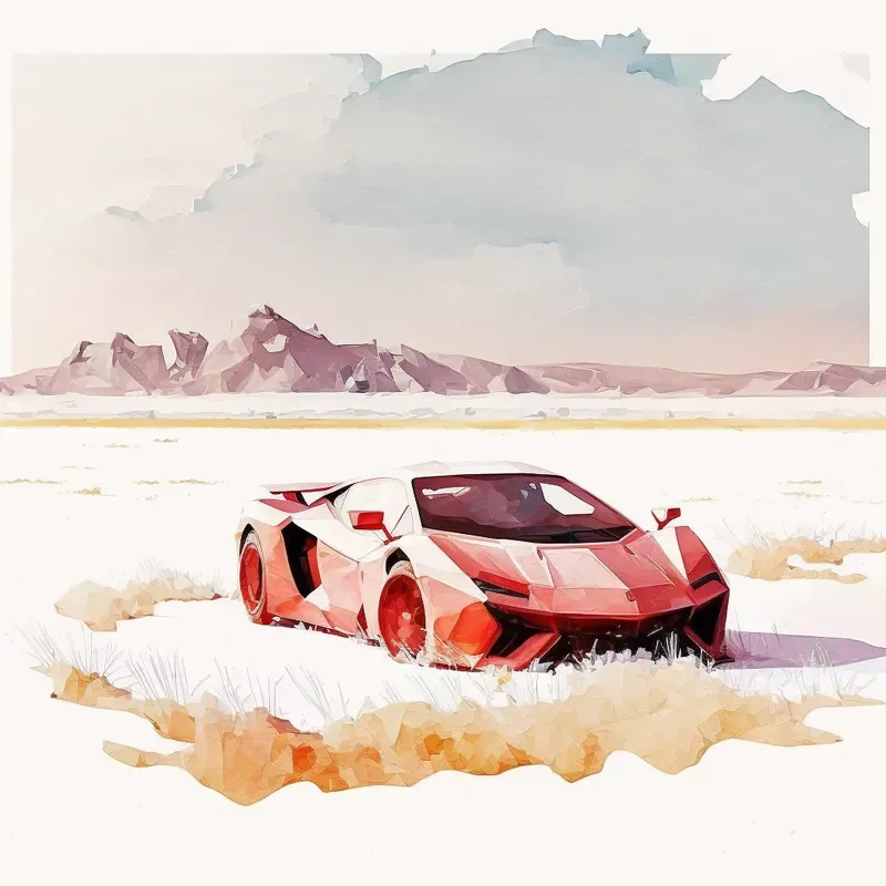 Watercolour Polygon Designs