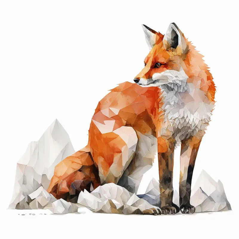 Watercolour Polygon Designs