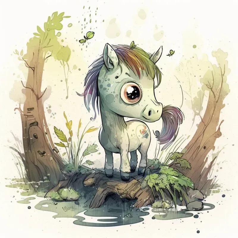 Cute Big Eyed Characters