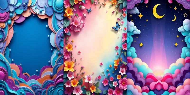 Eccentric Colorful Border Frames generated by undefined