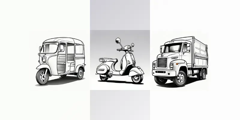 Vehicle Safari Coloring Pages generated by undefined