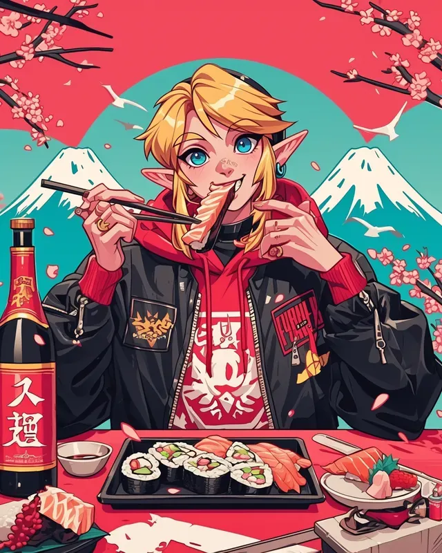 Vibrant Dynamic Manga Style