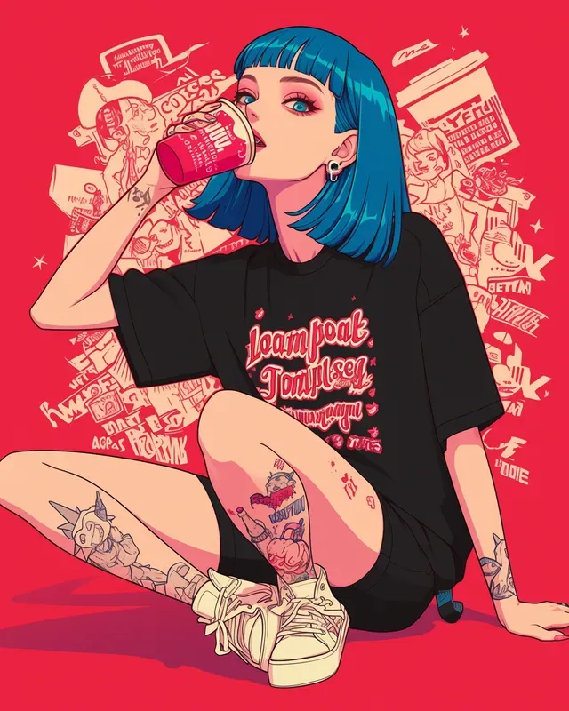 Vibrant Dynamic Manga Style
