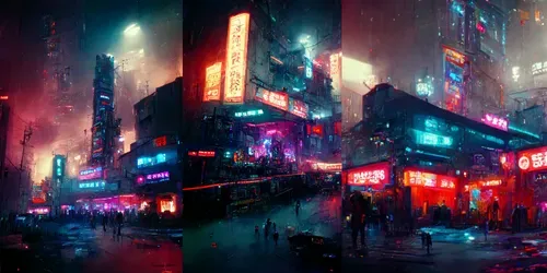 Futuristic City Landscapes generated by midjourney