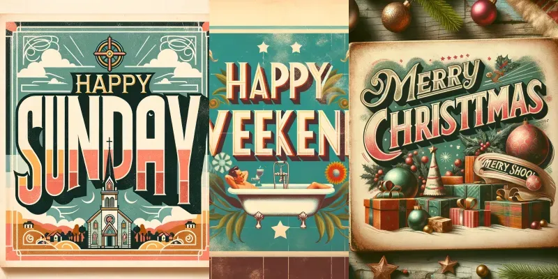 Retro Greeting Cards generated by undefined