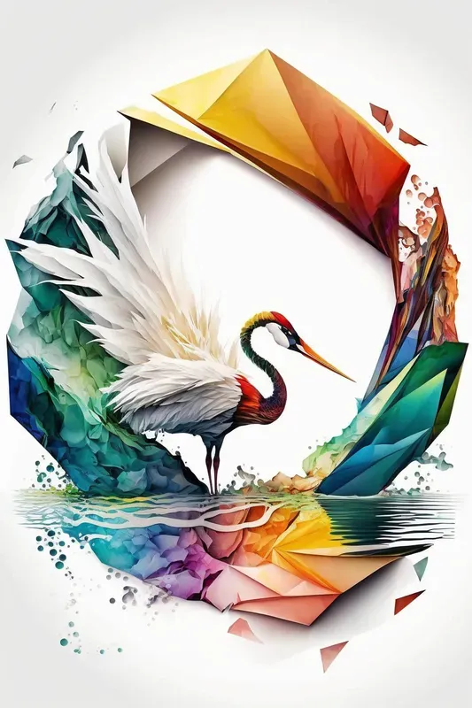 Colorful Origami Graphic Designs