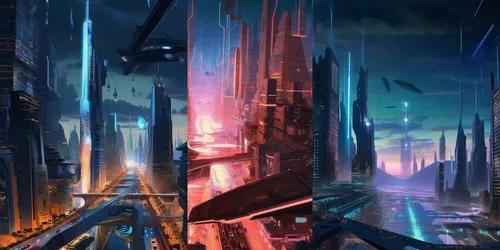 Futuristic Cities Of The Future generated by midjourney