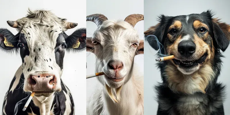 Smoking Animals generated by undefined