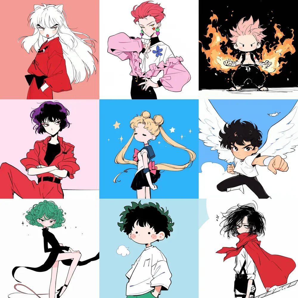 Cute Anime Character Designs Midjourney Prompt PromptBase