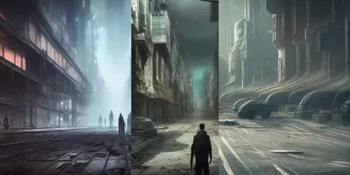 Dystopia Scenes generated by stable-diffusion