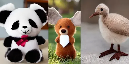 Cute Stuffed Animals generated by stable-diffusion