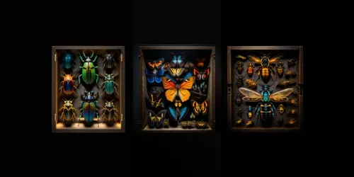 Vintage Insect Specimen Drawers generated by midjourney