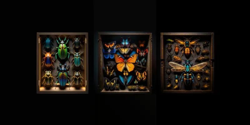 Vintage Insect Specimen Drawers generated by undefined