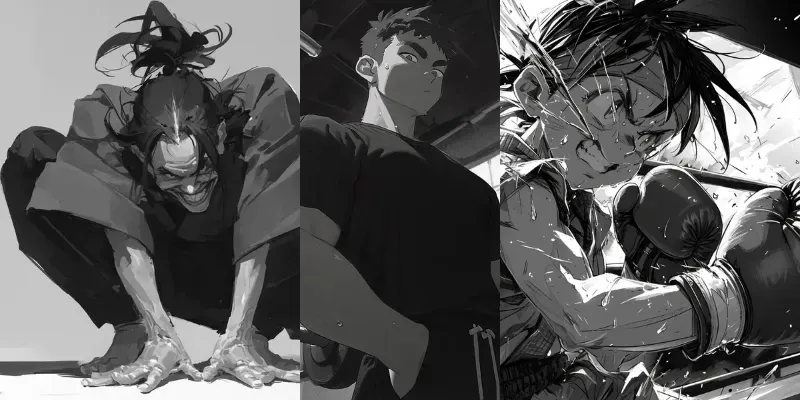 Monochrome Anime Stills generated by undefined