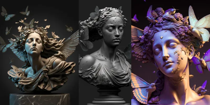 Ancient Greek Statues generated by undefined