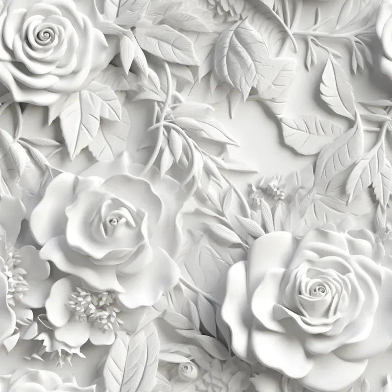 3D Flowers Repeating Patterns