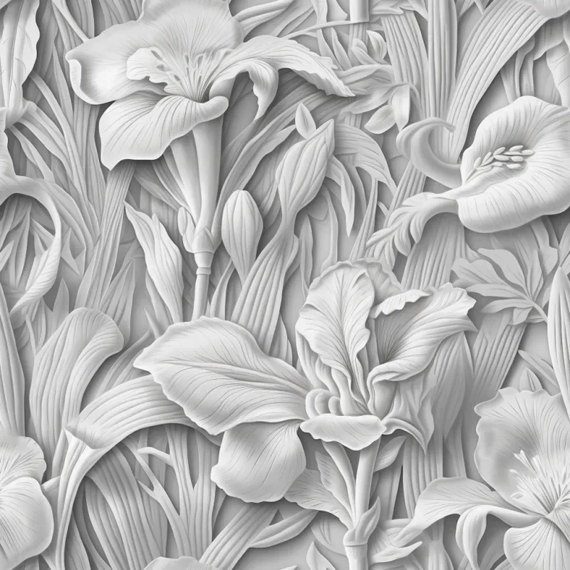 3D Flowers Repeating Patterns