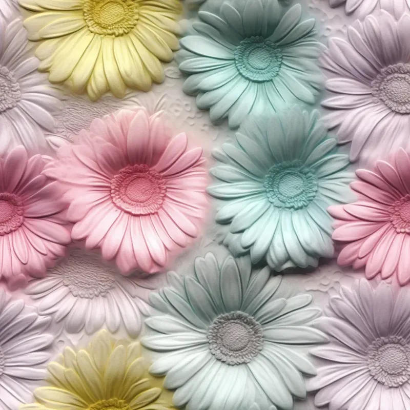 3D Flowers Repeating Patterns