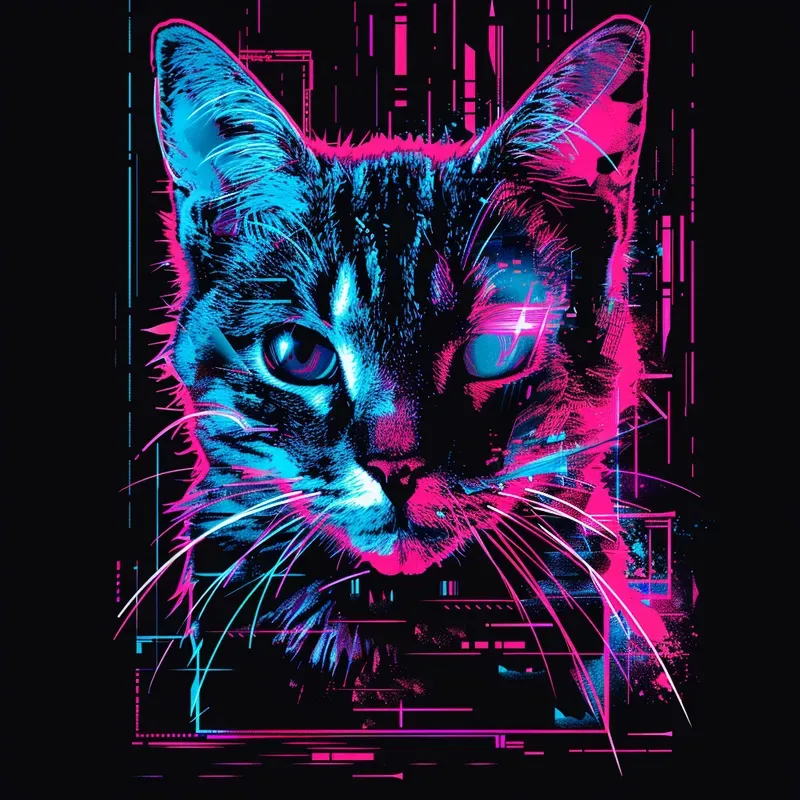 Neon Cyberpunk Tee Tshirt Designs