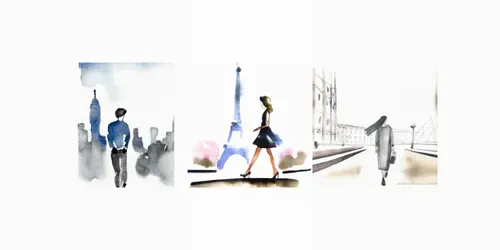 Watercolor People Illustrations generated by dalle