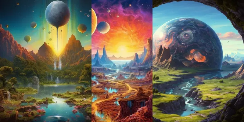 Alien Planet Backgrounds generated by undefined