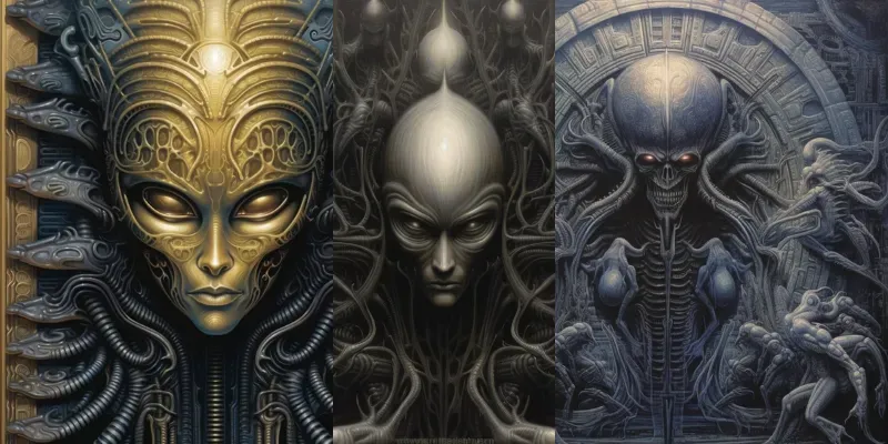 Hr Giger Aliens And Machines generated by undefined