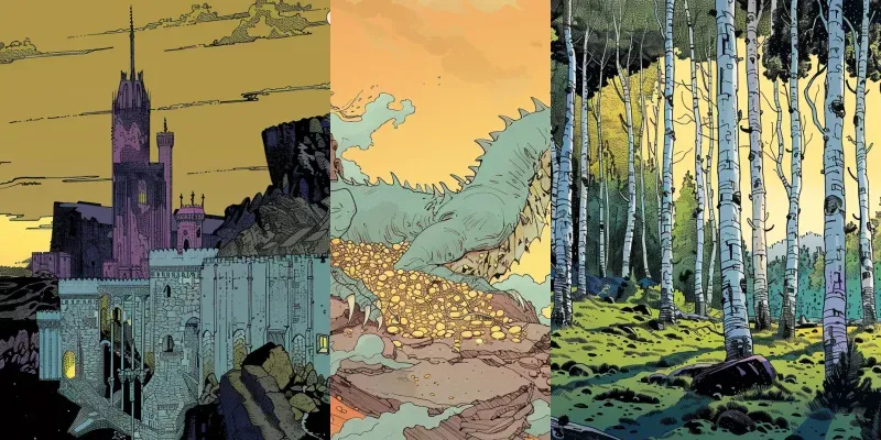 Fantasy Comic Book Panel Art generated by undefined