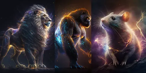 Cosmic Godly Animals generated by midjourney
