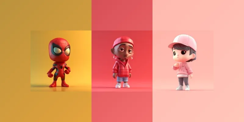3D Cute Cartoon Style Characters generated by undefined