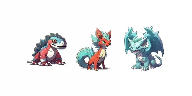 Pokemon Style Creatures Designs generated by undefined