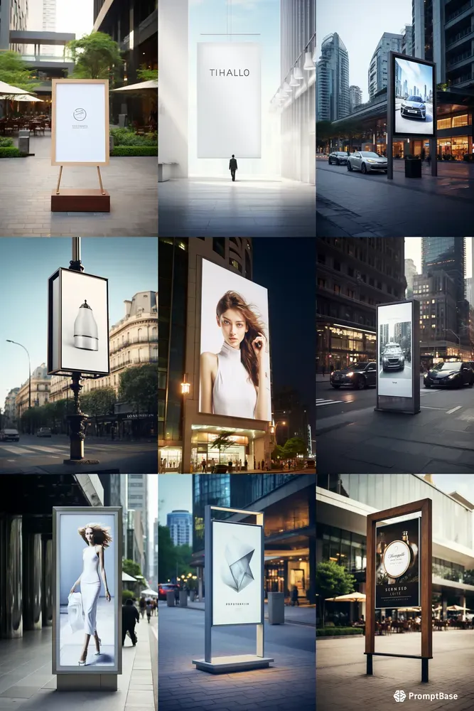 Crisp Elegance White Banner Signages For