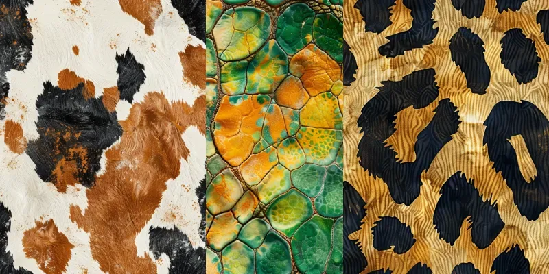 Watercolor Animal Print Seamless Patterns generated by undefined